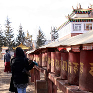 Khurde (prayer drums) at Ivolginsky datsan