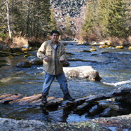 I am crossing the river